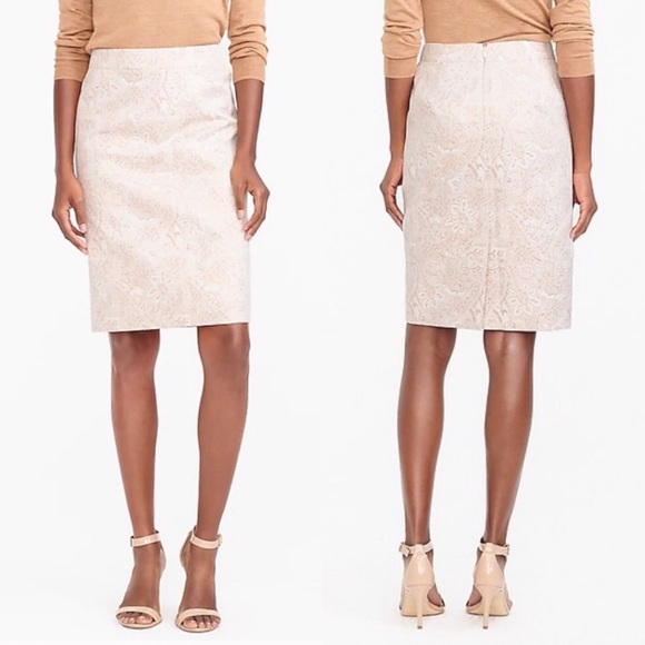 J. Crew Dresses & Skirts - J. Crew | Metallic Jacquard Pencil Skirt